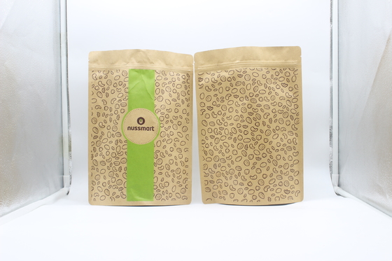 comprare ziplockk carta kraft stand up sacchetto riciclabile biodegradabile per caffè e tè online manufacture