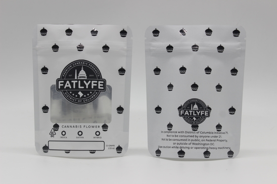 comprare Stand Up Mylar sacchetti di erba cerniera sacchetto di imballaggio erba con finestra chiara online manufacture