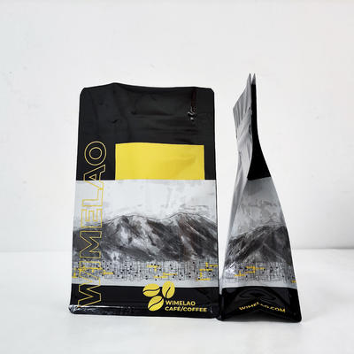 comprare 250 g di caffè in polvere con sacchetto di imballaggio alimentare a fondo piatto con cerniera a zip online manufacture