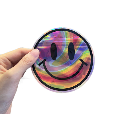 comprare Il sorriso di forma irregolare unico della borsa ha modellato la borsa della chiusura lampo di Mylar per l'erbaccia online manufacture