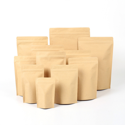 comprare Borse in piedi biodegradabili riciclabili compostabili carta kraft borsa a cerniera 70g online manufacture