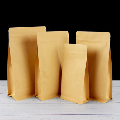 comprare 130 Mico Spessore Biodegradabile Borse in piedi di carta Borse a fondo piatto online manufacture