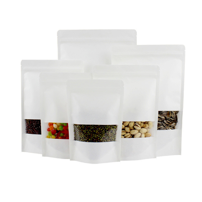 comprare Carta bianca biodegradabile sacchetti in piedi sacchetti con superficie opaca online manufacture