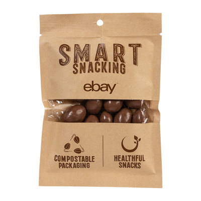 comprare Imballaggio alimentare in carta kraft, sacchetto a cerniera con finestra, sacchetto biodegradabile per imballaggi commestibili online manufacture