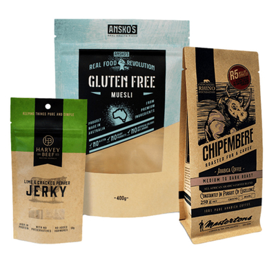 comprare Borse a mano stampate con ziplock kraft, biodegradabili, laminate, per carne di manzo. online manufacture