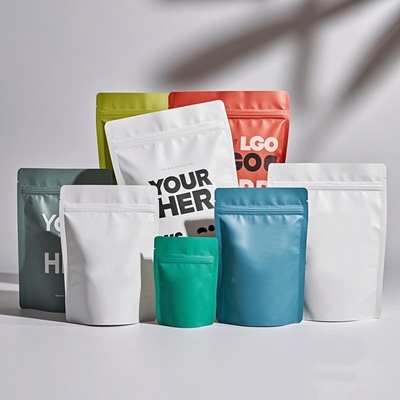 comprare Custom Printed Stand Up Zipper Pouches for Food Packaging MOQ 1000pcs online manufacture