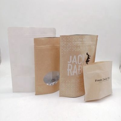 comprare Kraft Biodegradable Stand Up Pouches Sacchetto di carta con finestra trasparente online manufacture