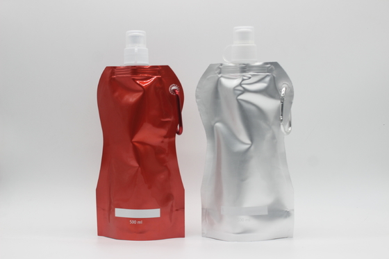 Dimensione personalizzata 500ml Sputtered Liquid Stand Up Bags PET PE Gravure Printing Surface
