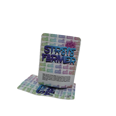 Sacchetti di erba Mylar personalizzati resistenti agli odori con cerniera chiudibile
