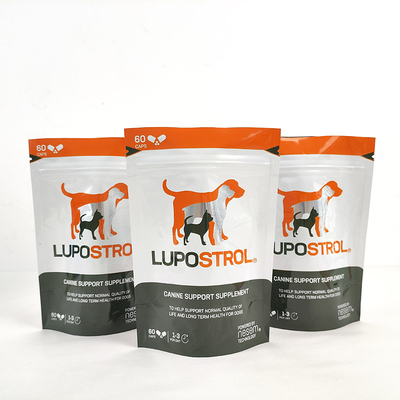Logo personalizzato ziplockk Borsa di foglio di alluminio Pillole Capsula Stand Up ziplockk Borse