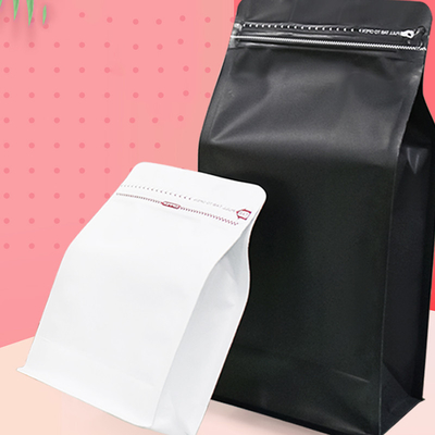 Borsa da caffè a fondo piatto 250g 500g 1000g con valvola