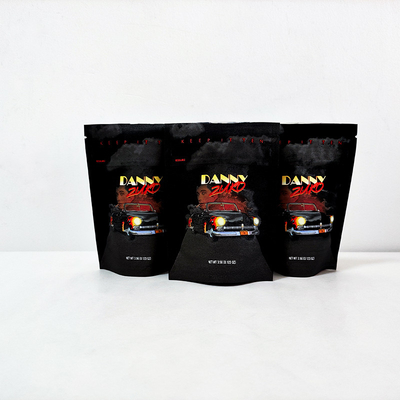 Black Matte Mylar sacchetti di erba Zipper Chiusura biscotto antiodore Stand Up sacchetto 3.5g 7g