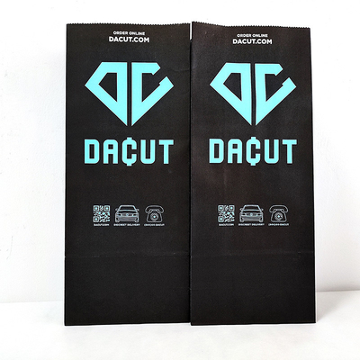 Black Kraft Stand Up Bag Custom Gravure Printing per alimenti