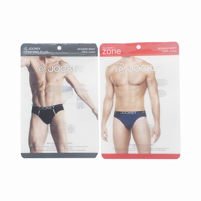 Personalizza borsa di imballaggio per abbigliamento con cerniera borsa di imballaggio per biancheria intima trasparente