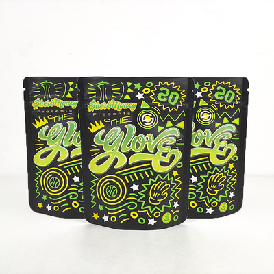 Stampato su misura 3.5g ziplockk sacchetti Mylar Foglio di alluminio Stand Up For Weed