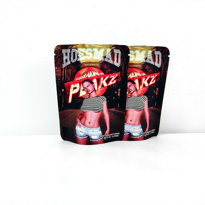 3.5g 14g Mylar Plastic Bag Laminato a prova di bambino Doypack Stand Up Pouch