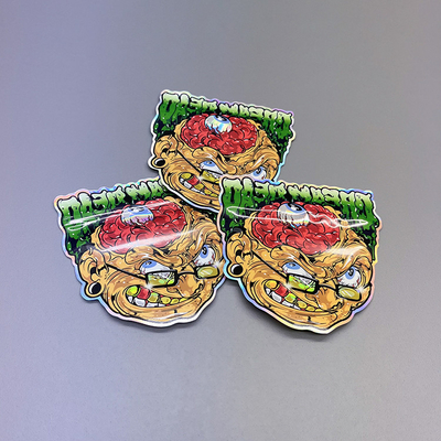 Customized Unique Shaped OEM Mylar Weed Bags con ziplock per il cibo di marijuana