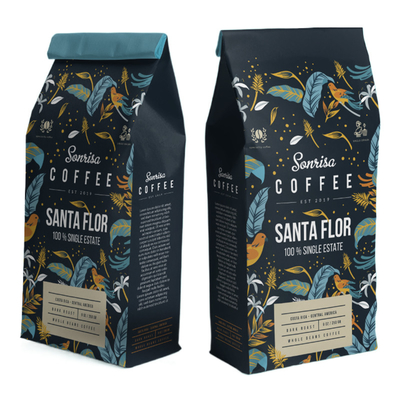 Borse d'imballaggio del rinforzo della borsa 1kg del caffè laterale su ordinazione del fondo piatto