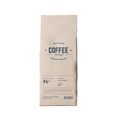 Imballaggio per caffè biodegradabile sacchetto chiusura ri-chiudibile con cerniera