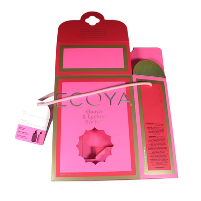 Display Hot Stamping Cartone di imballaggio di carta pieghevole con finestra per cosmetici