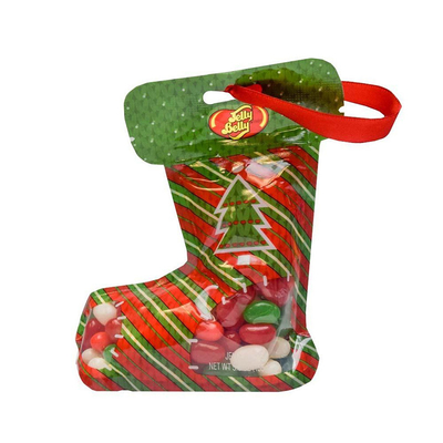 Sacchetti Mylar a taglio a striscia di forma irregolare Sacchetto per regalo di Natale per biscotti Gioielli