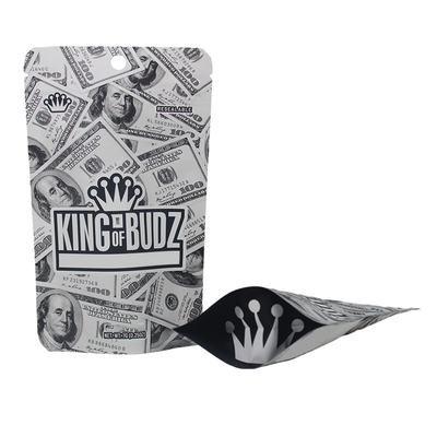 3.5g 7g Zipper Mylar Bags Soft Touch Odor Proof Child Resistant Per imballaggio dei biscotti