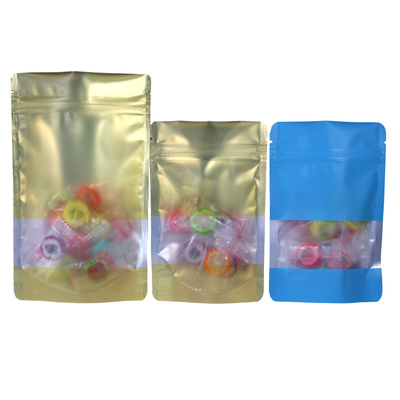 Sacchetto di Mylar di alluminio ricapsulabile con cerniera con sacchetto di imballaggio in plastica con finestrino