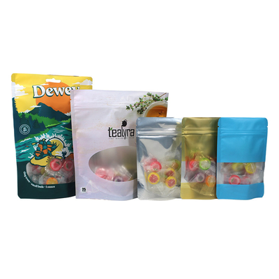 Plastica finestra trasparente Stand Up sacchetto personalizzato per l' imballaggio di esche da pesca