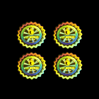 Holographic Security Qr Code Hologram Sticker Autoadesivo Rainbow Round Sticker