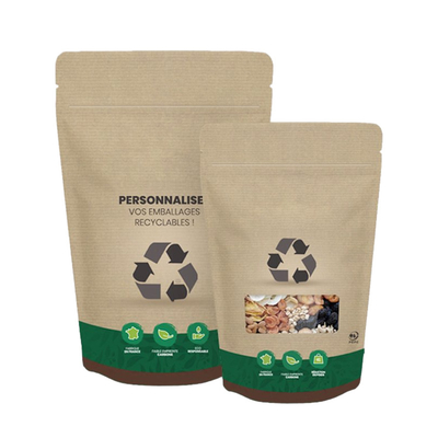 Pane Kraft Food Paper Bag 10 colori Supporto di stampa personalizzato