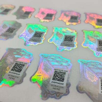 Etichetta anti-falsificazione FDA 80 micron adesivi olografici 3D PE film