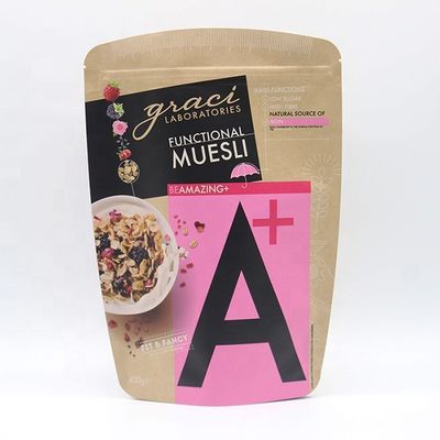 Imballaggi per il caffè personalizzati con sacchetti di carta kraft con sacca a cerniera