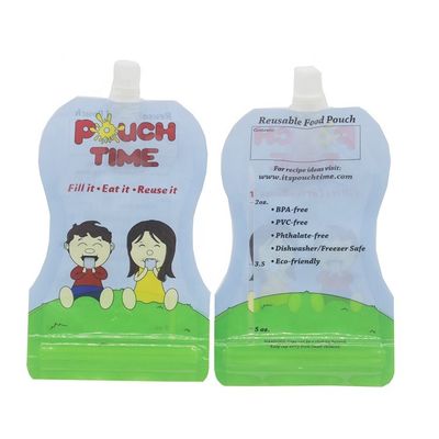 BPA-Free Spouted Bags Imballaggio 220ml Reusable Biodegradable Spout Bag
