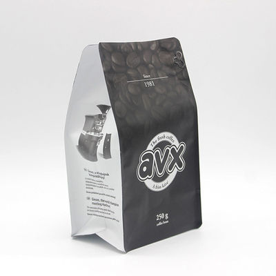 Sacchetti da caffè laminati riutilizzabili da 250 g Sacchetti da caffè in piedi con valvola