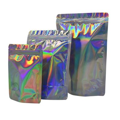 VMPET Holographic Stand Up Bag Biodegradable Aluminium Foil Bag