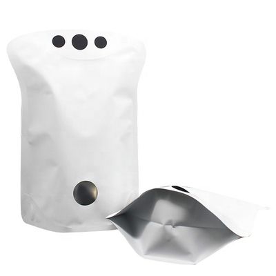 400g Matte White Stand Up Bag 110 Microns Zipper Top Vedi attraverso le borse