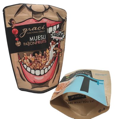 3.5g Mylar ziplockk Stand Up Bags CMYK Stampati con sacchetti di carta piatta HACCP