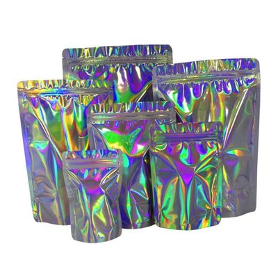 Sacchetti di plastica ri-chiudibili olografici 120g Sacchetto in alluminio