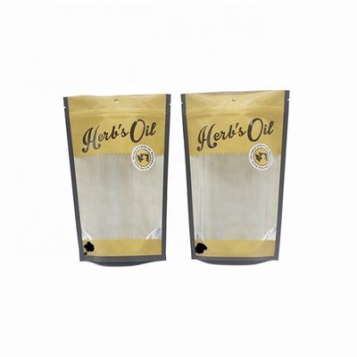 OEM Vedere attraverso borse Gravure stampato Kraft Paper Bag con finestra trasparente