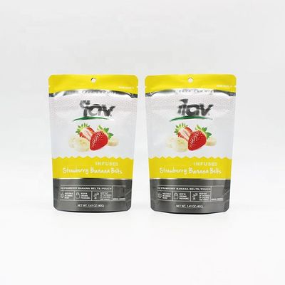 Sacchetto a cerniera stampato in foglio di alluminio a prova di odore Soft Touch Mylar Stand Up Bags