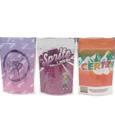 110 micron Flat bottom pouch PE embossing resellable zipper bags