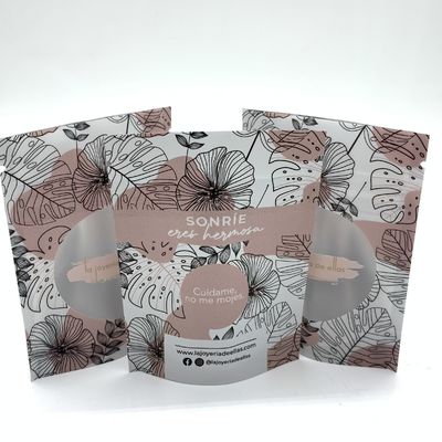 50 Microns Body Scrub Bag Mylar Zipper Flessibili sacchetti di imballaggio stampati in CMYK