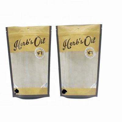EPI biscotto strappatura tacca di carta kraft resealable con finestra trasparente