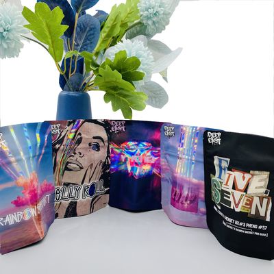 Plastic DEO Farms PET edibile ricapsulabile sacchetto Mylar 3.5g ziplockk sacchetti Mylar