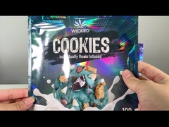 l'imballaggio olografico dell'erbaccia del sacchetto insacca il sacchetto del supporto della plastica di mylar su per l'abitudine