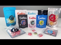 Mylar Bag With Window Cookies Packaging Bag buste stand-up per fiori Weed