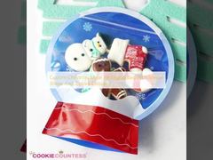 Sacchetto di imballaggio Mylar personalizzato per Natale con forma speciale e chiusura a ziplock