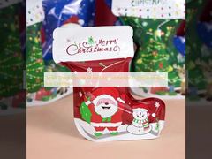 Sacchetto Mylar Ziplock antiodore personalizzato in forma unica per Natale